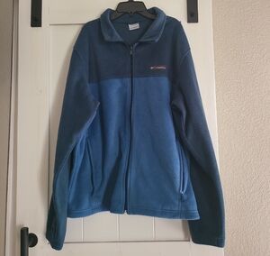Columbia Men's Two-Tone Blue Fleece Zip Up Jacket